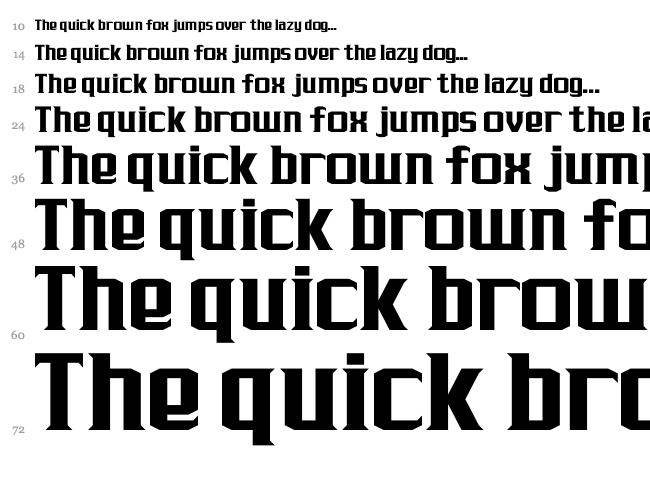 J-LOG Rebellion Serif font waterfall